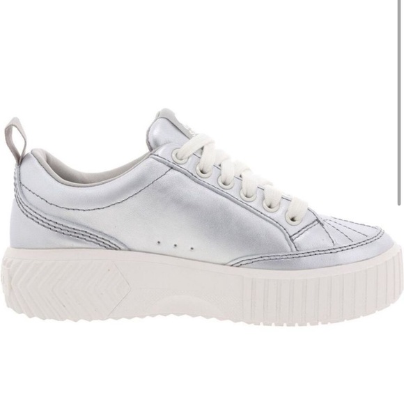 Sorel Ona Ave Low Sneaker Waterproof- Pure Silver Sea Salt - Picture 3 of 10